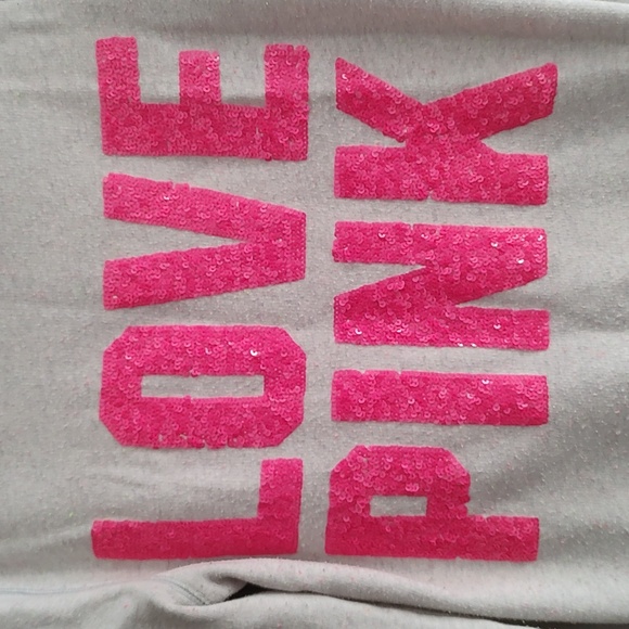 Victoria Secret Pink XS Confetti Hoodie & Boyfriend Pants - Picture 3 of 12